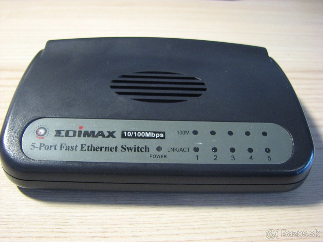 Edimax switch 5-port + el. adaptér