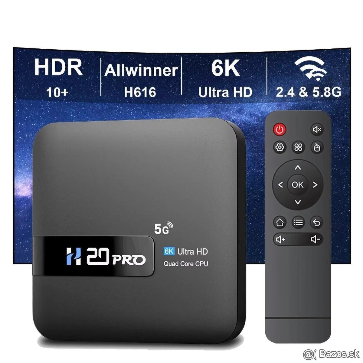 android TV BOX HONGTOP H20PRO - nový