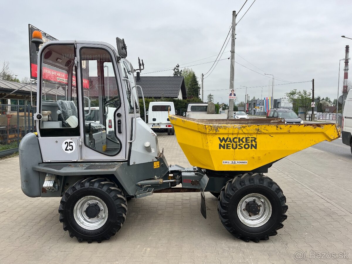 Dumper vyklápač Wacker Neuson 3001s s kabínou, JCB, Thwaites