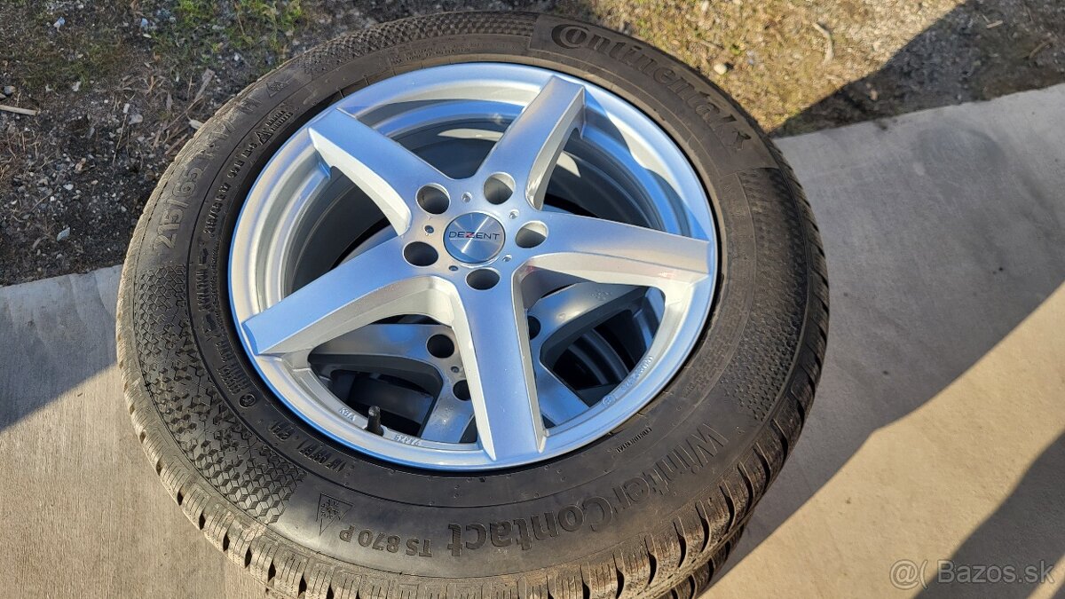 ALU disky DEZENT 5x112 R17 + zimné penu Continental 215/65