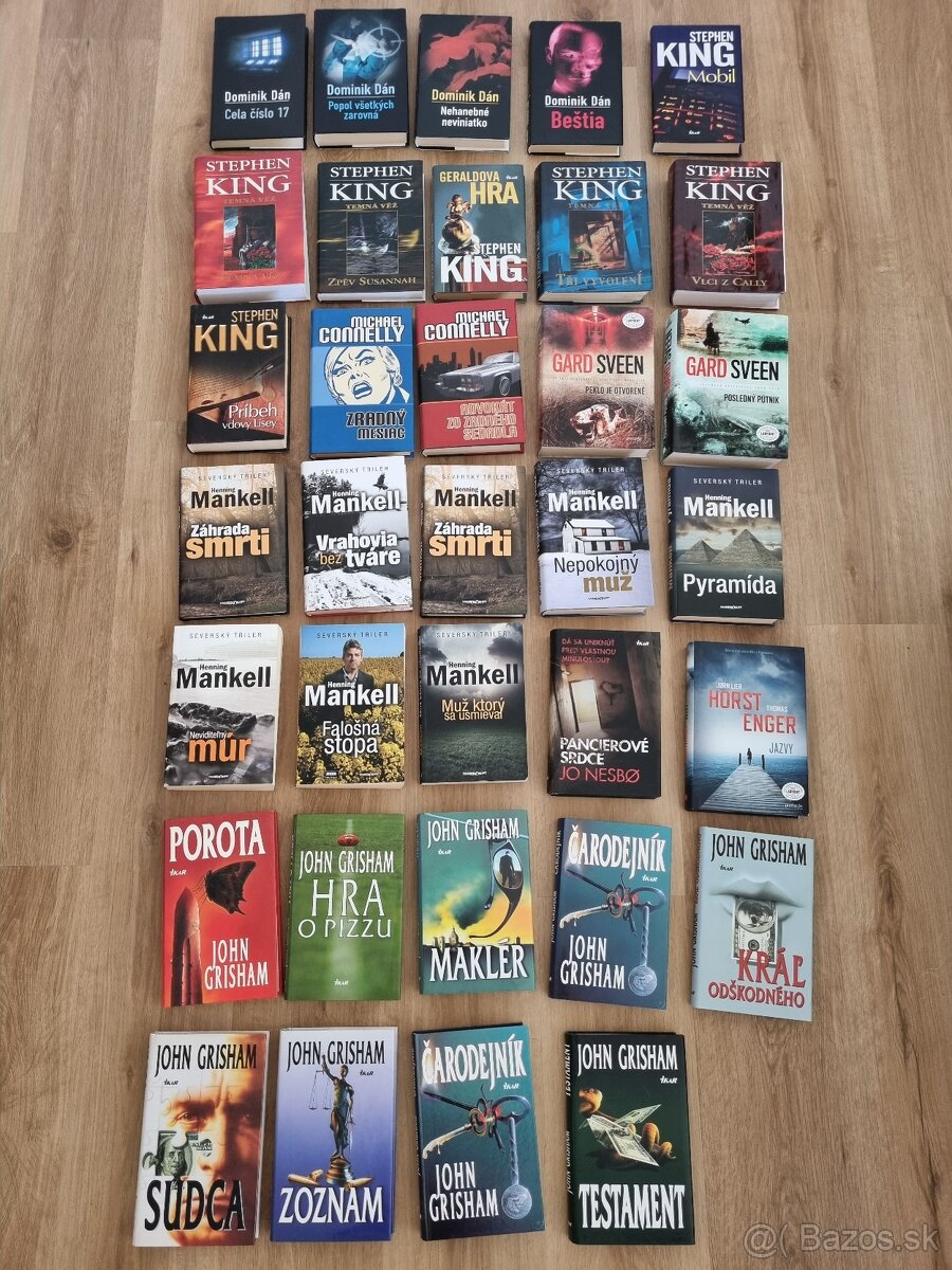 Dominik Dán, Grisham, Mankell, Connelly, King a iní