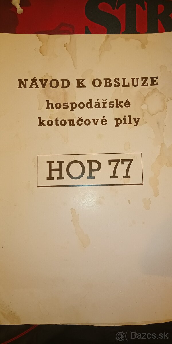 tovarensky cirkular HOP 77 + estra kotuce + manual