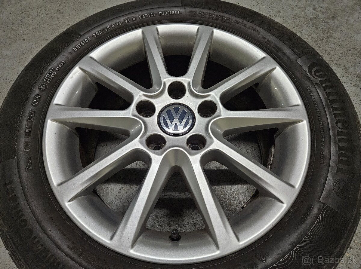 16" VW, Seat (5x112) + Continental