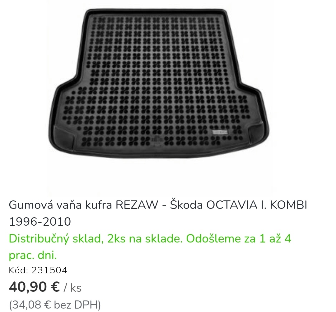 Gumová vanička REZAW