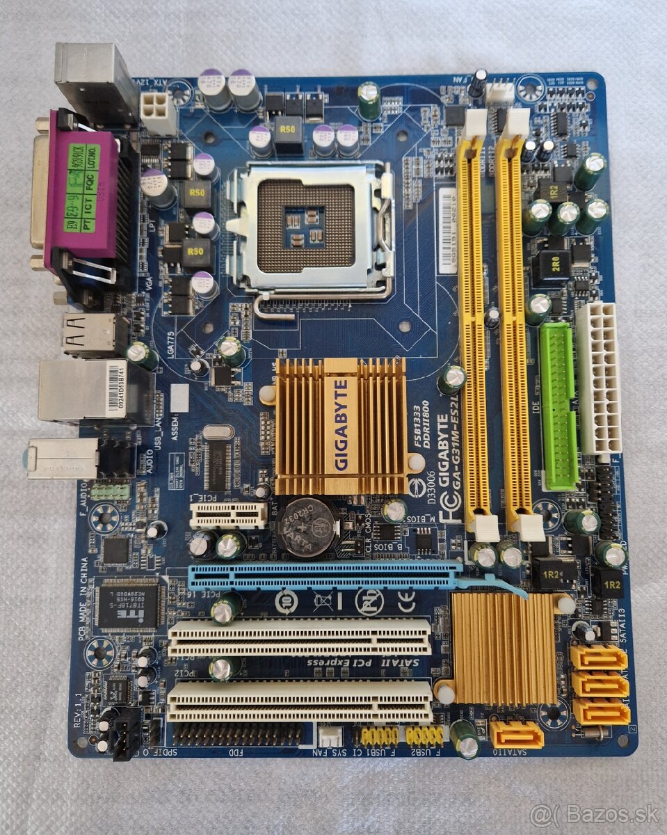 Gigabyte GA-G31M-ES2L , socket 775, DDR2