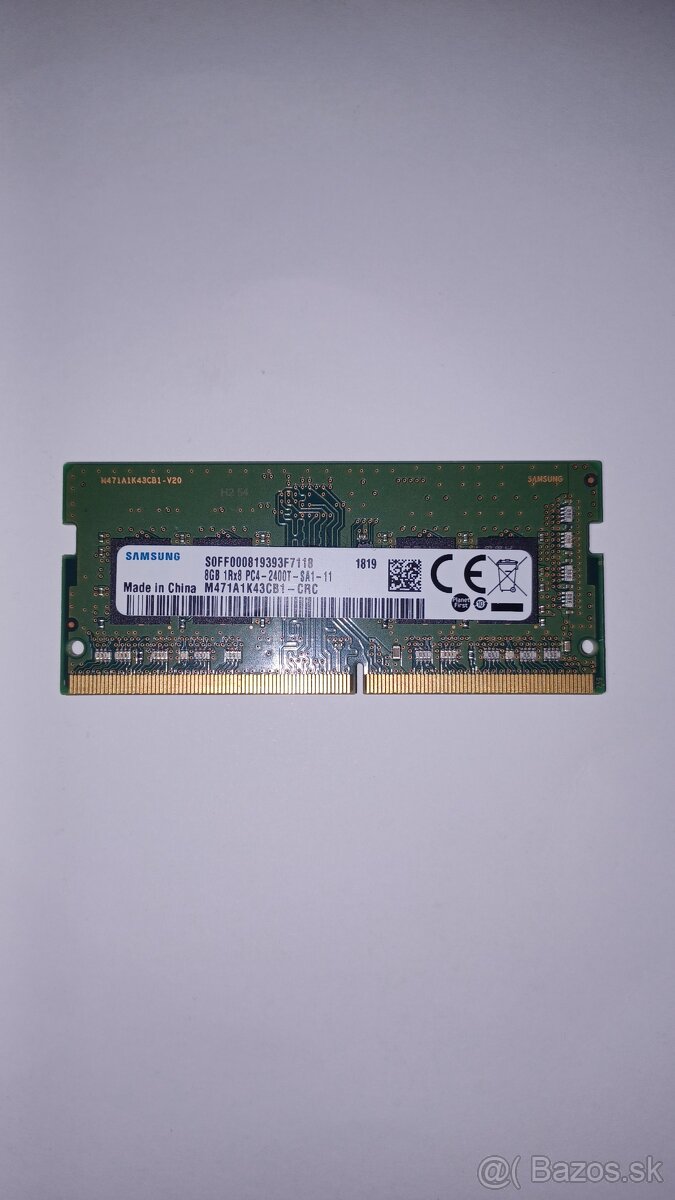 Predám RAM Samsung 8GB DDR4 SODIMM