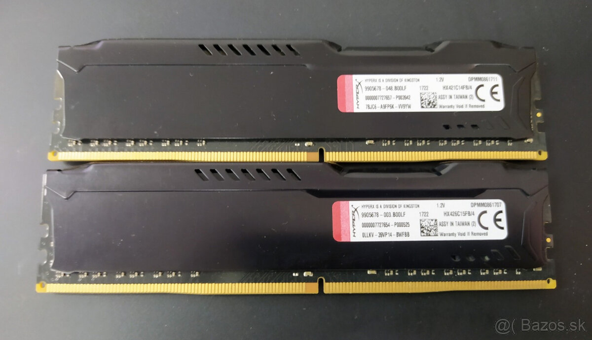 DDR4 8GB /2x 4GB/ 2666MHz Kingston HyperX