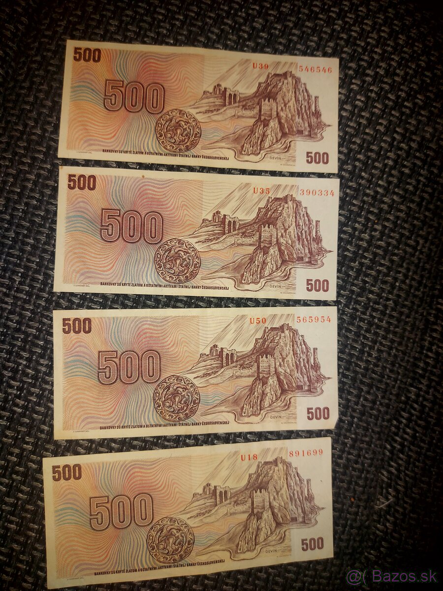 Bankovky 500 kcs