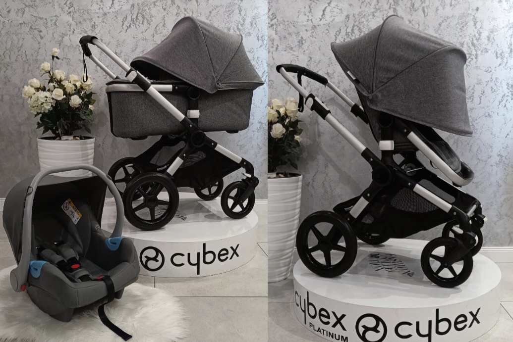 TROJKOMBINÁCIA BUGABOO FOX ALU MELANGE BLACK