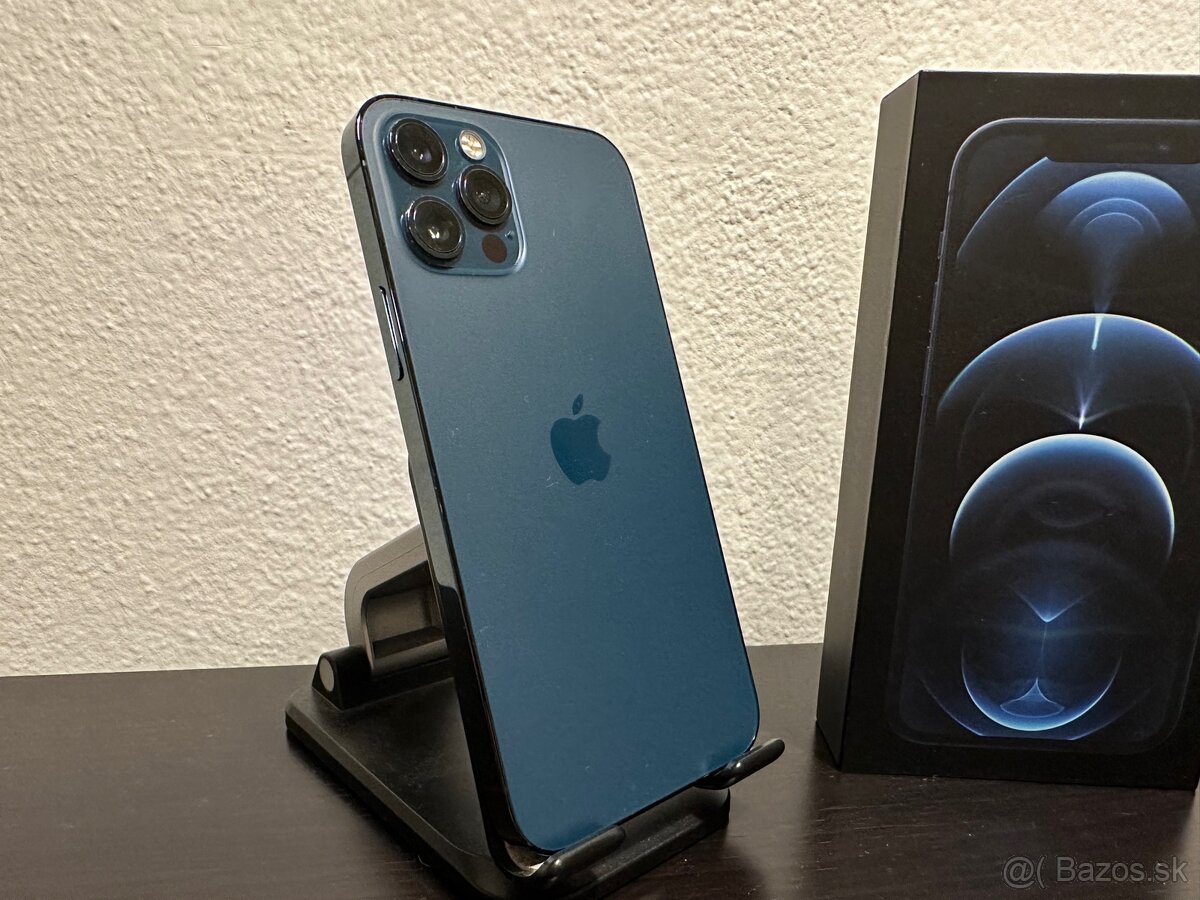 iPhone 12 Pro Pacific Blue 100% Zdravie Batérie TOP STAV