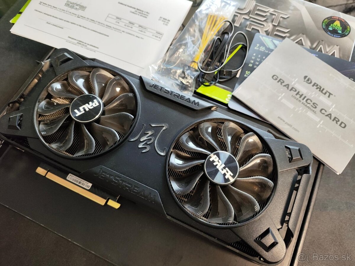 Predám grafiku PALiT GeForce RTX 3070 JetStream, 8GB GDDR6