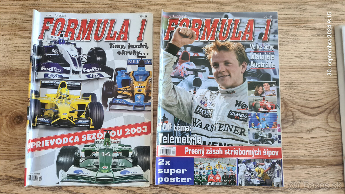 Casopisy formule, formula 1,ef1, lišiak, fľak