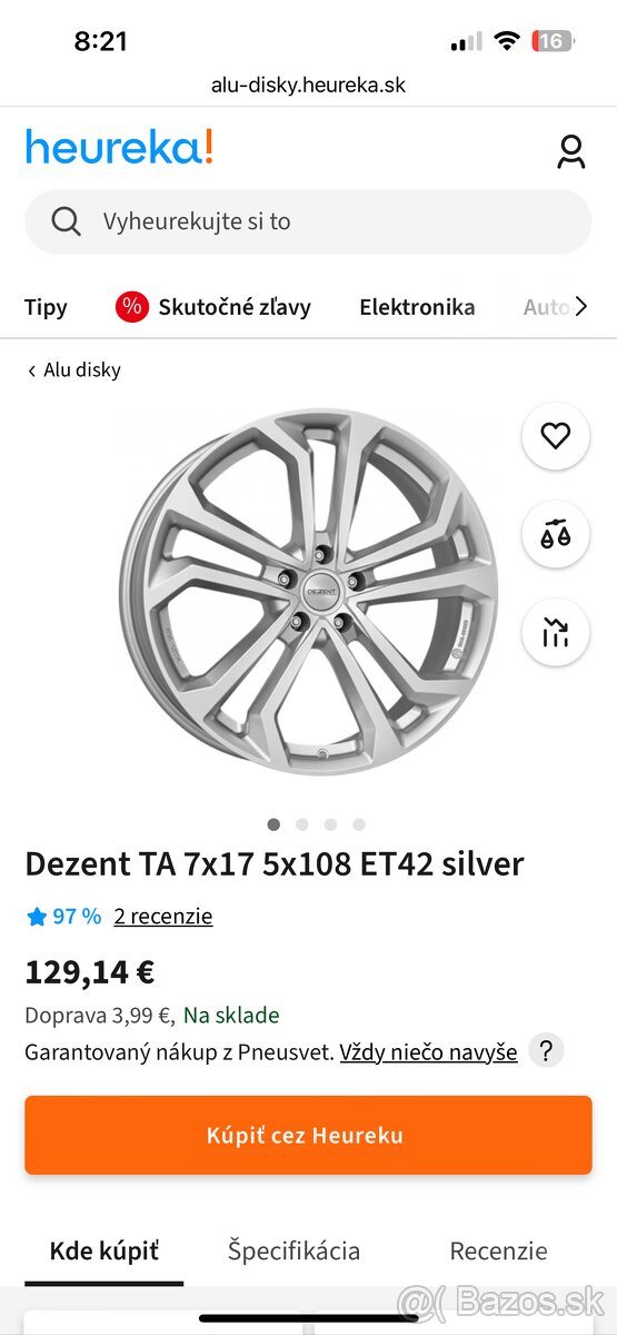 Predám disky R17 5x108