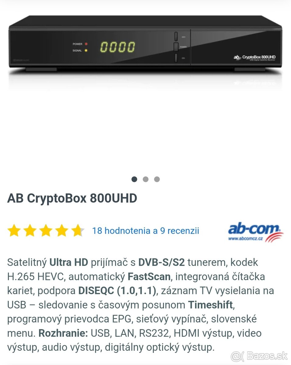 Predam Cryptobox 800UHD - rezervovane