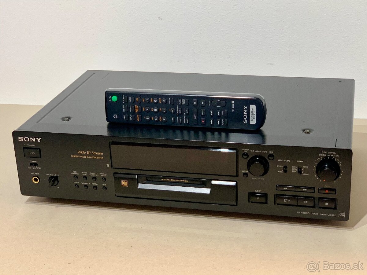 SONY MDS-JB920 QS …. Minidisk Rekordér/Prehravac