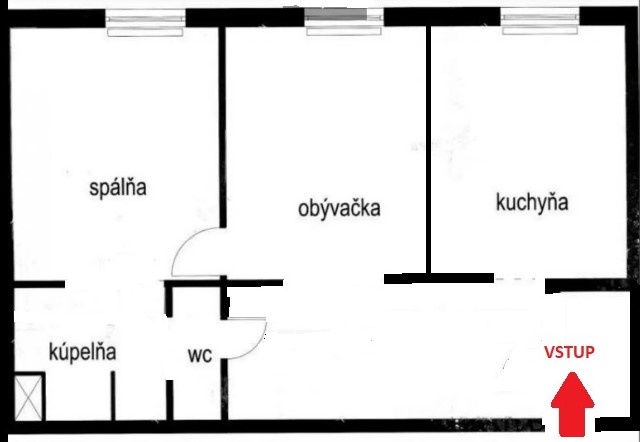 BEZ PROVÍZIE velký 2 izb. byt, Staré Mesto