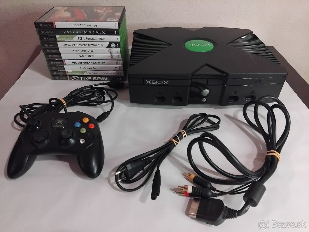 Microsoft Xbox Classic + Ovládač + 10 hier