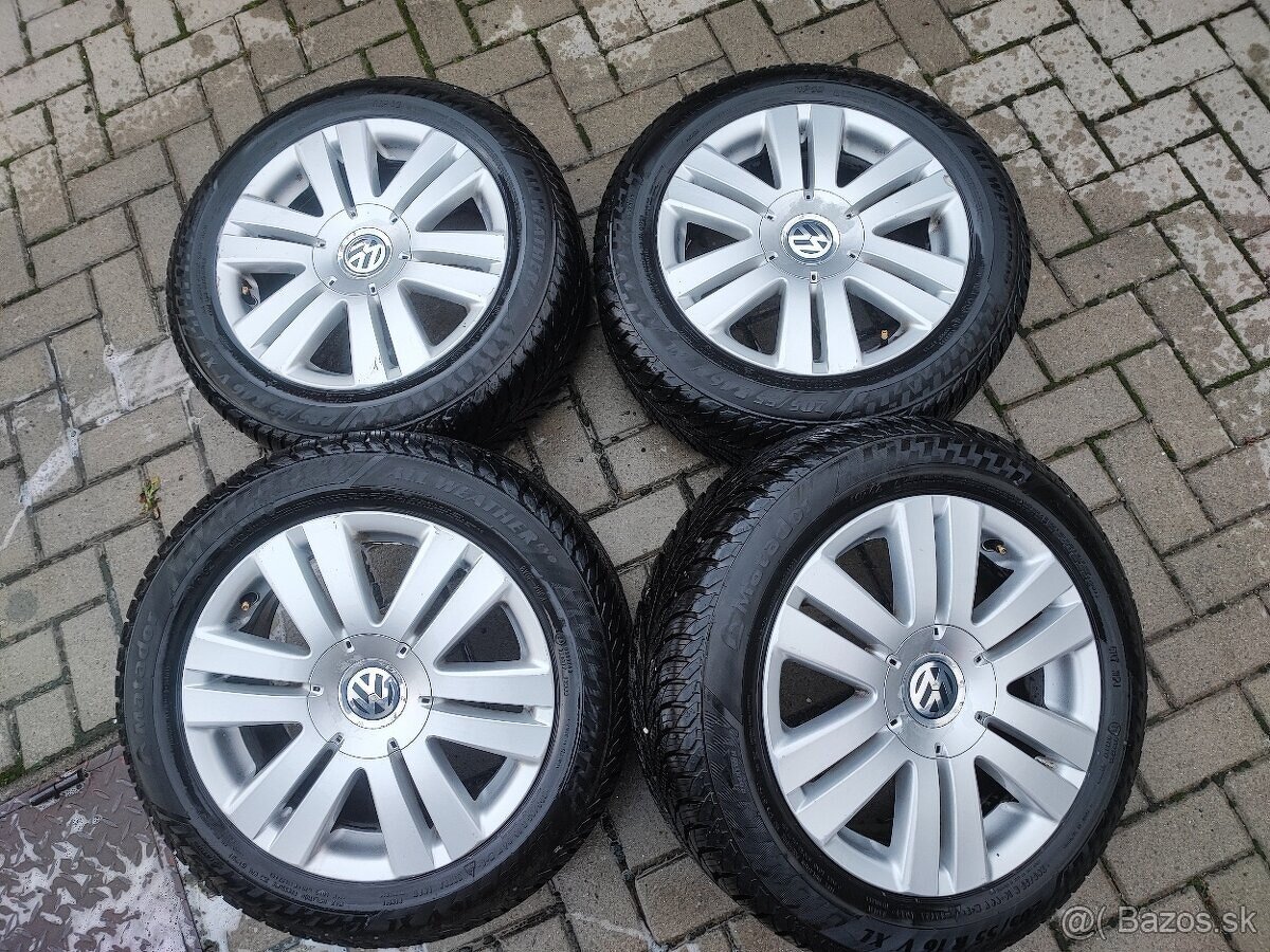 Predám celoročné obutie vw Sharan 205/55R16 rozteč 5x112R16