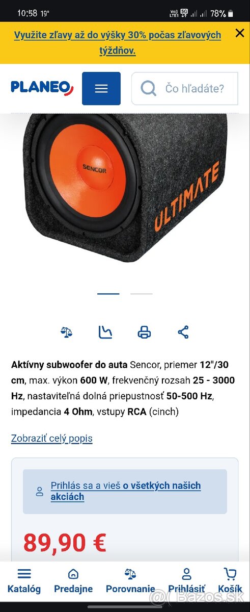 Predám subwoofer