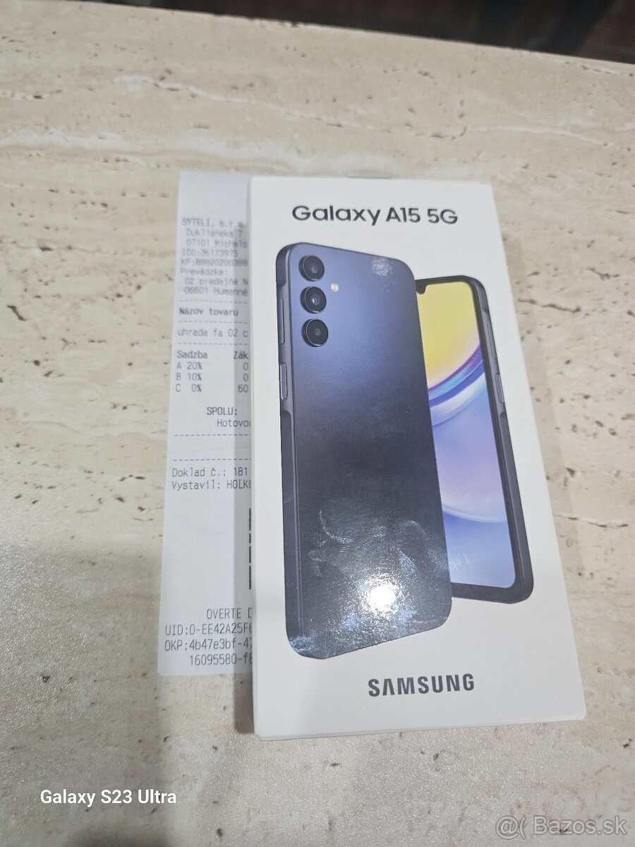 SAMSUNG GALAXY A15 5G 4GB/128 GB NOVÝ ZAPEČATENÝ ZÁRUKA