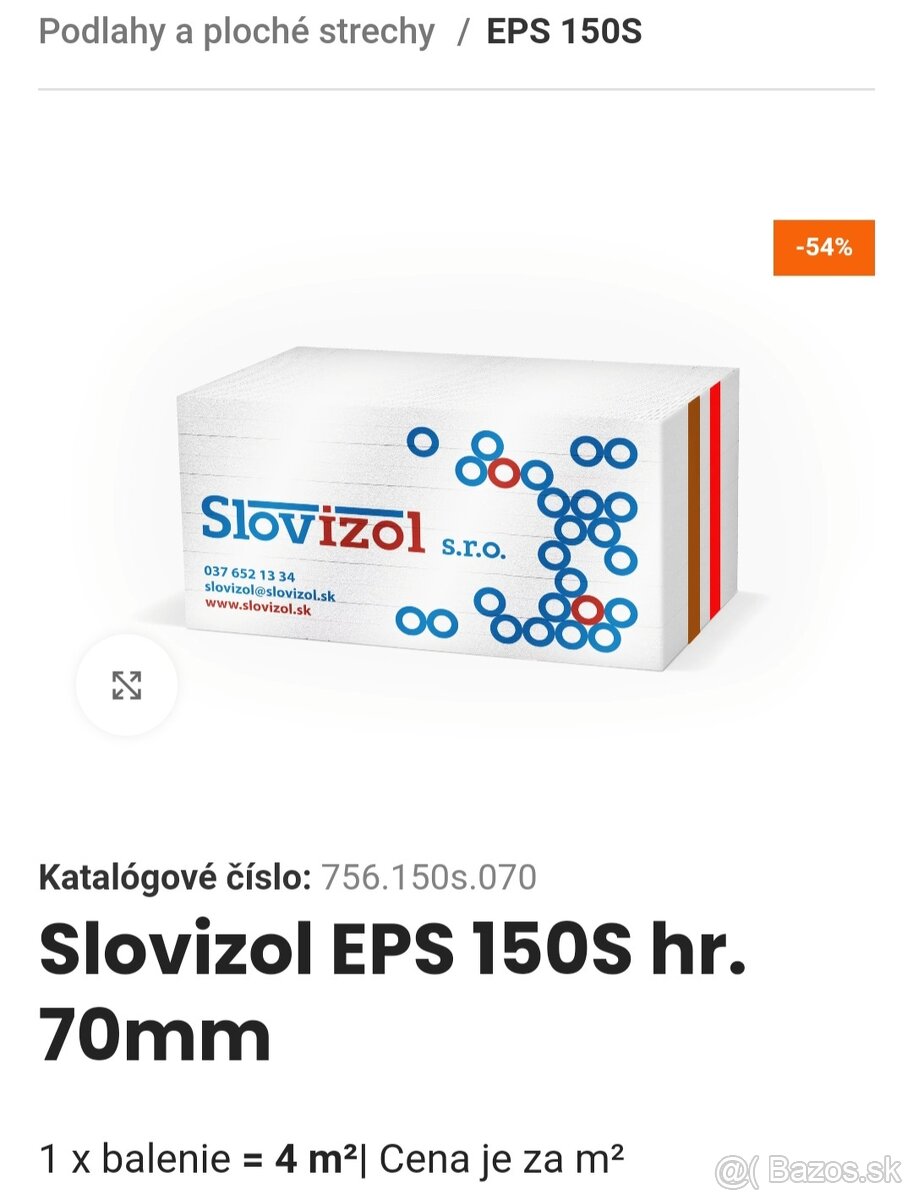 Polystyren podlahový Eps 150 70mm