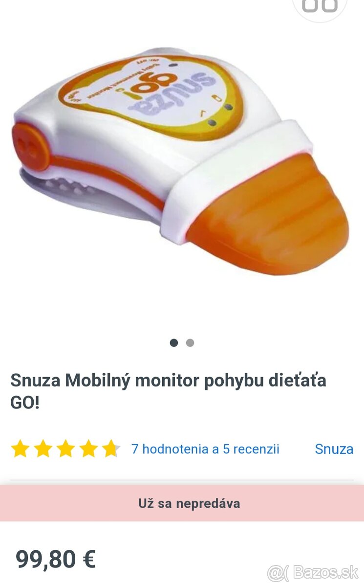 Monitor pohybu dietata snuza go