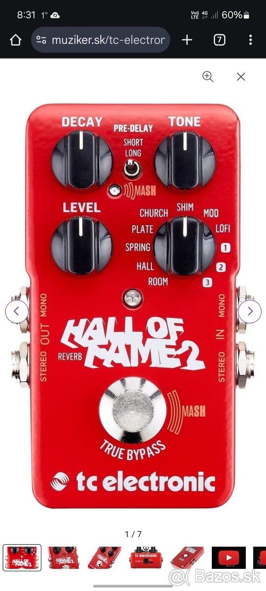 Tc Electronic Hall of Fame 2 reverb