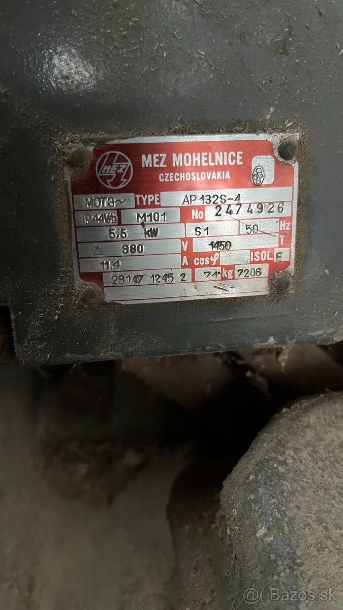 Predám motor MEZ Mohelnice 5,5 kW