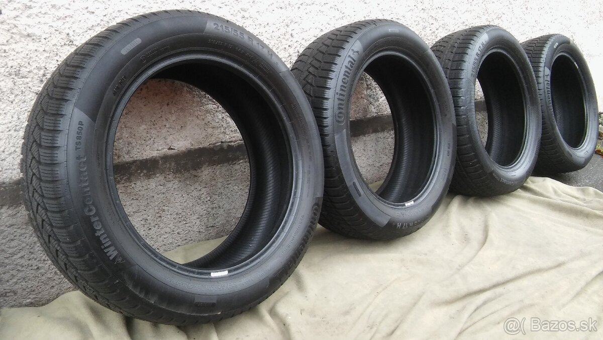 zimné 215/55 r17 Continental Winter 850 P - kúpa 2021 - 7 mm