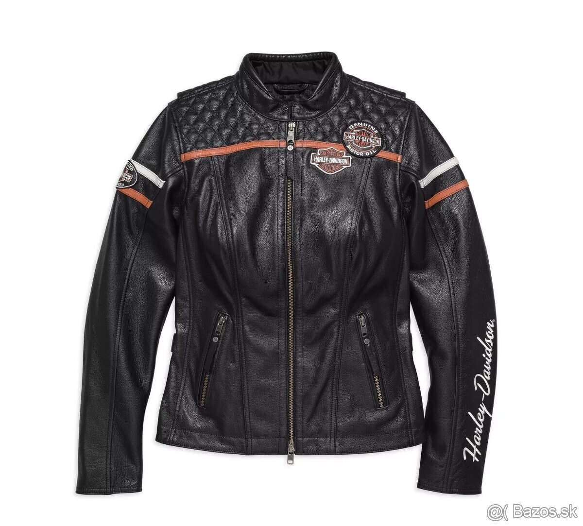 Moto Kožená Bunda Dámska Harley Davidson Čierna