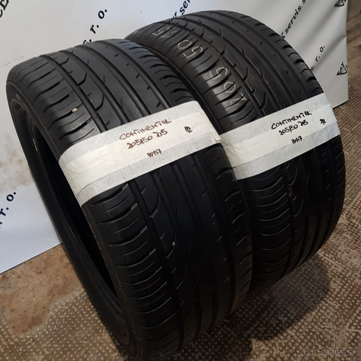 205/50 R15 CONTINENTAL pár letných pneumatík