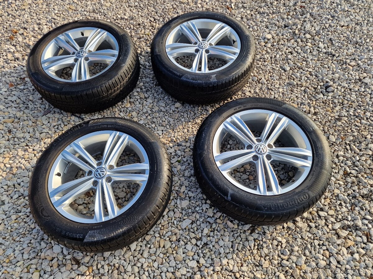 5x112 R18 orig. Volkswagen + 235/55 R18 Conti. zimné