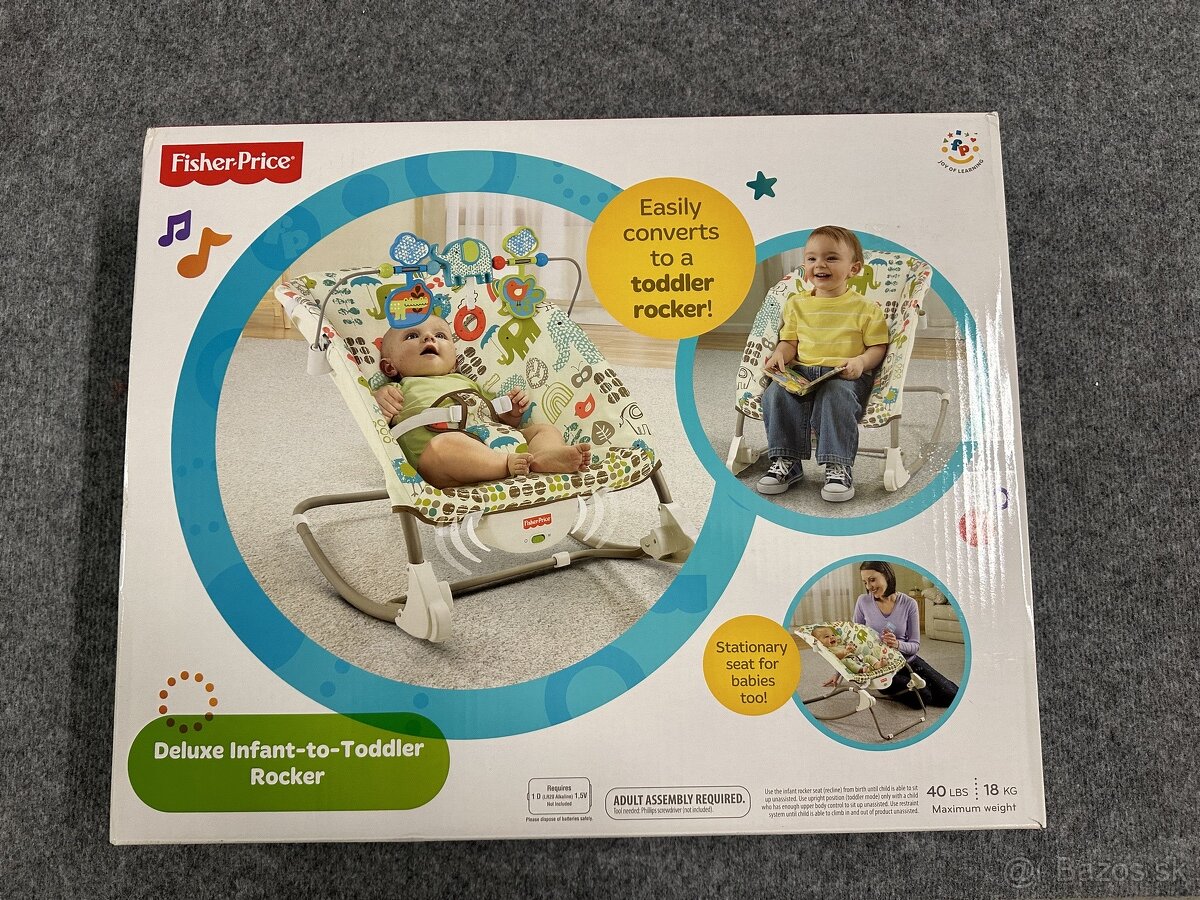 Fisher Price hojdacie vibračné kreslo