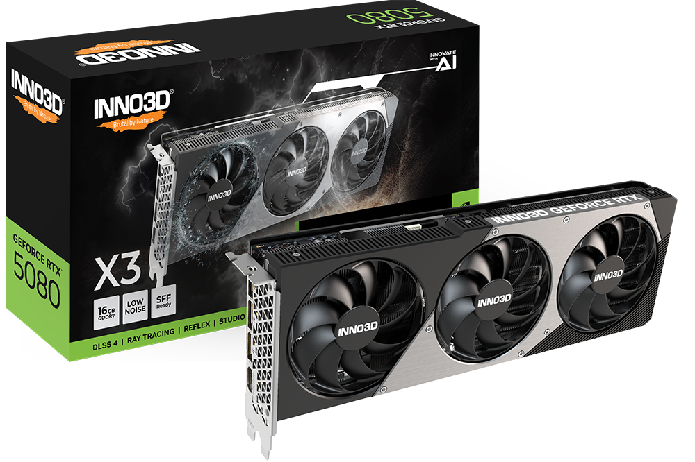 Predám INNO3D GeForce RTX™ 5080 X3, nerozbalené, záruka alza