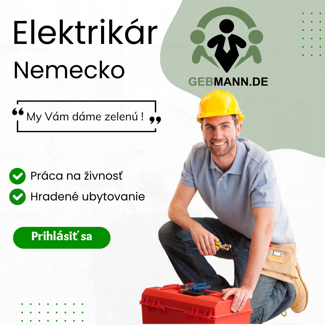 PRÁCA V NEMECKU - ELEKTRIKÁR