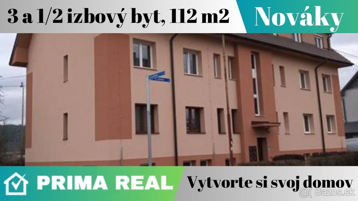 ✅ Predaj: 3 a 1/2 izbový byt, 112 m2, Nováky