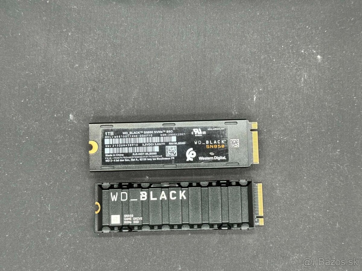 1TB NvMe WD Black SN850 Heatsink