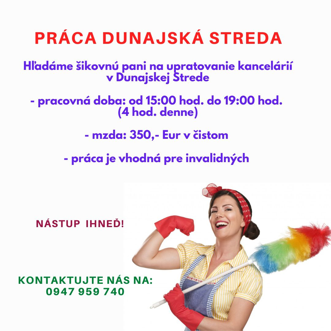 Upratovanie Dunajská Streda