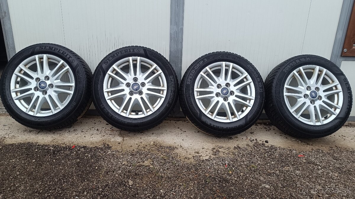 Sada elektrónov Ford 7Jx16H2 s pneu Semperit 205/55 R16 91H