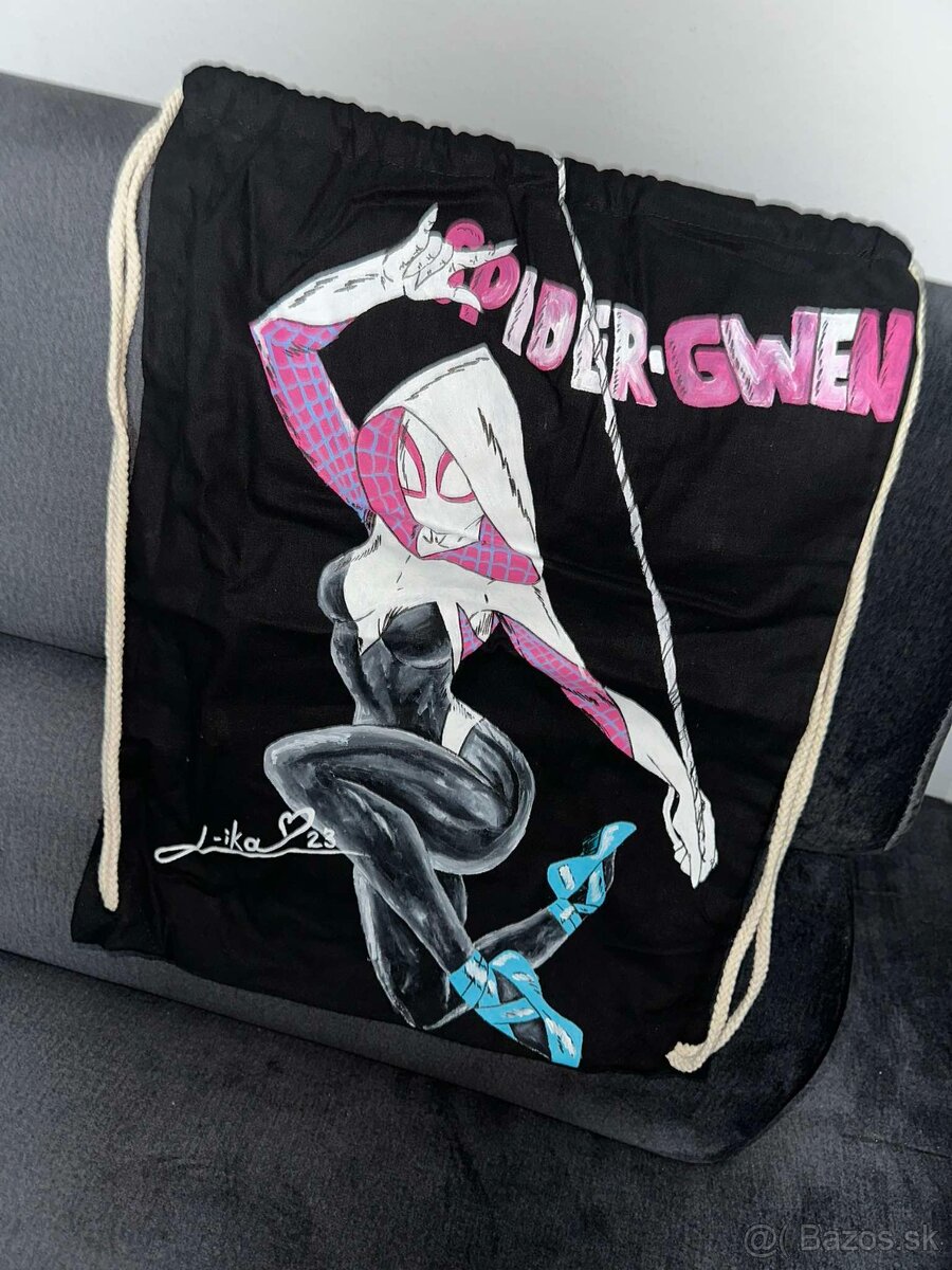 Bavlnený vak na chrbát - Spider-Gwen