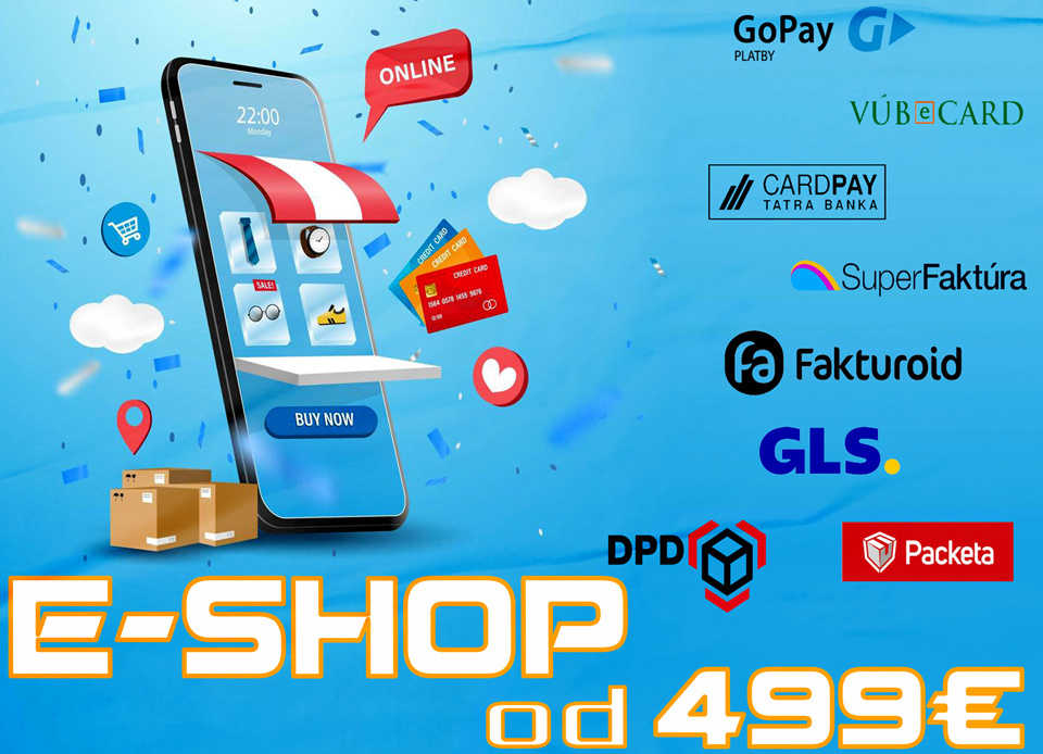 Moderný a kvalitný e-shop na mieru už od 499€-Prešov Košice