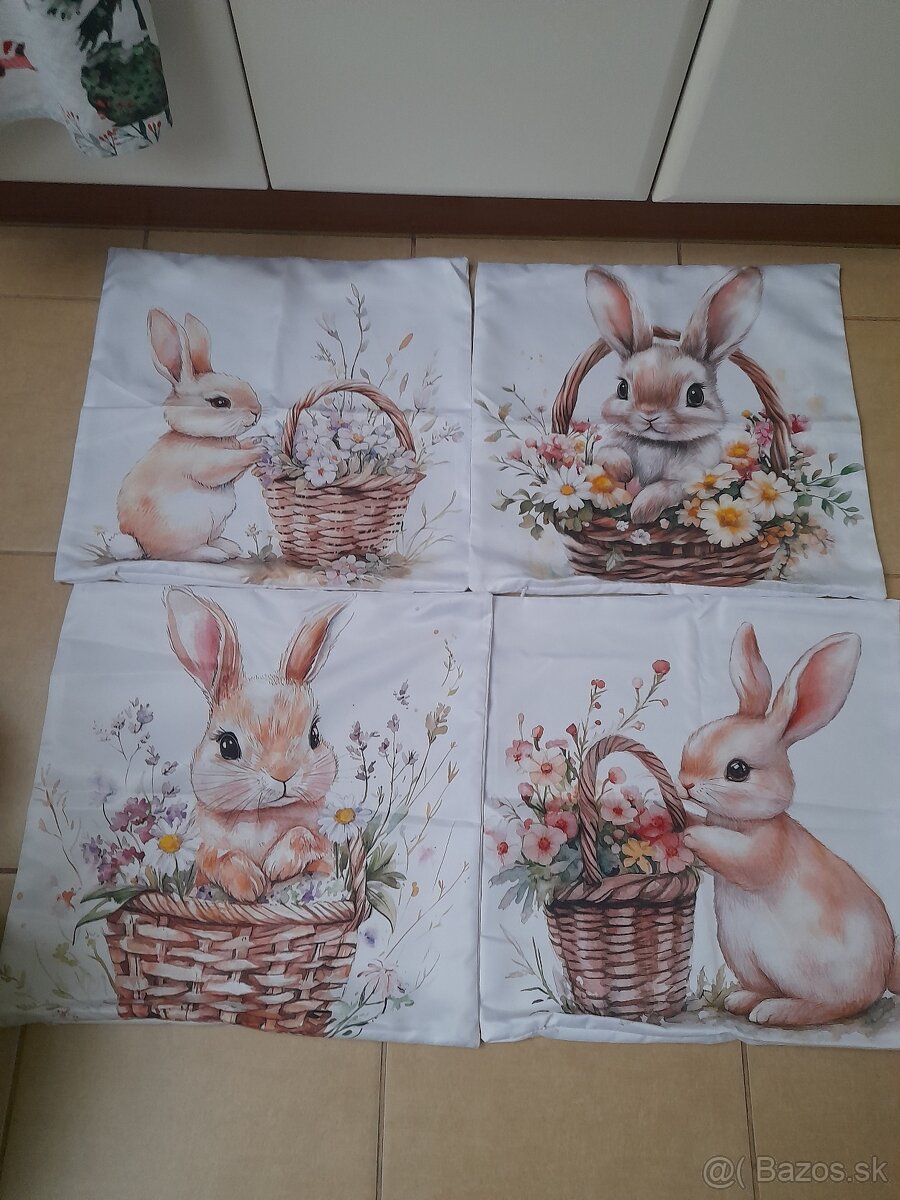 4 nove obliečky  45x45  +2  utierky spolu 20€