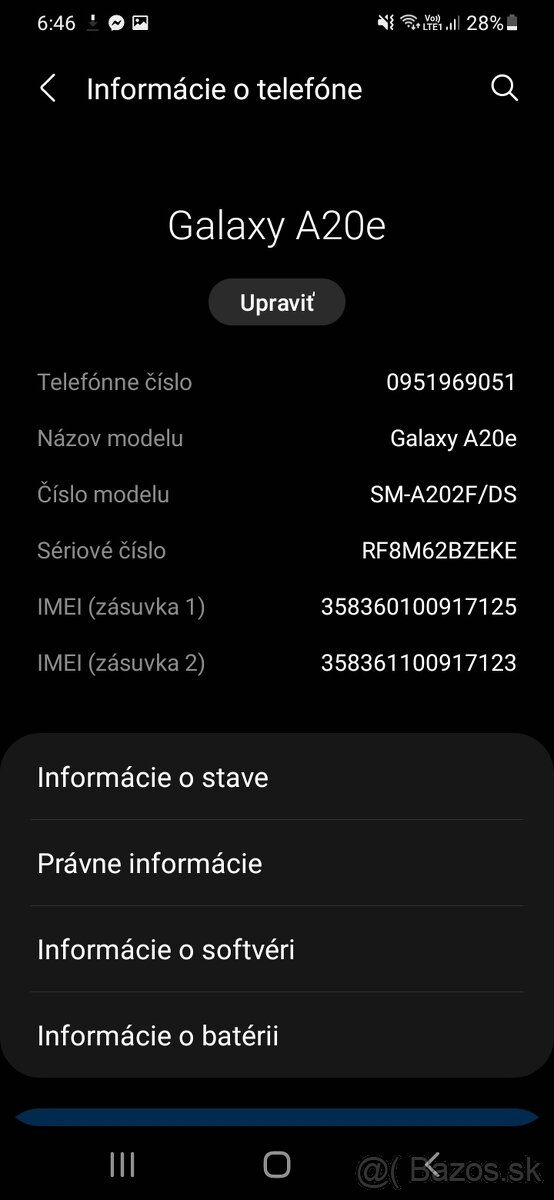 SAMSUNG GALAXY A20E