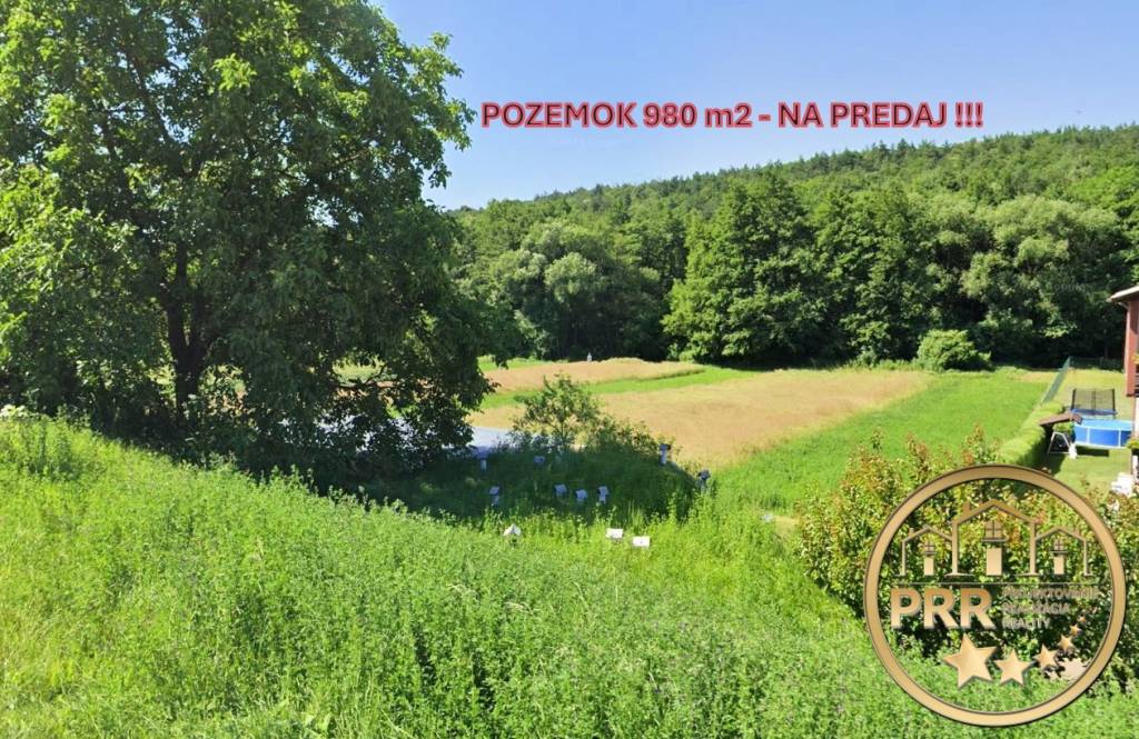 Krásny pozemok pri lese 980m2 v obci M.Hoste okres Bánovce n