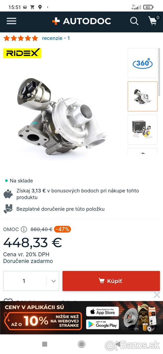 Predám turbodúchadlo repasovane, záruka.