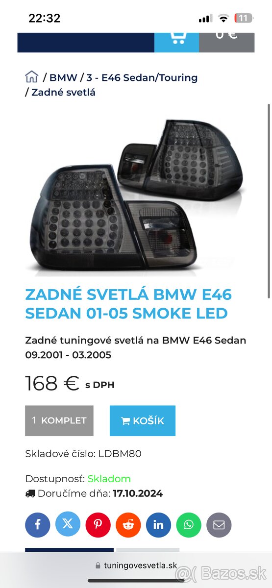 Zadné led svetla e46 tunnig smoke