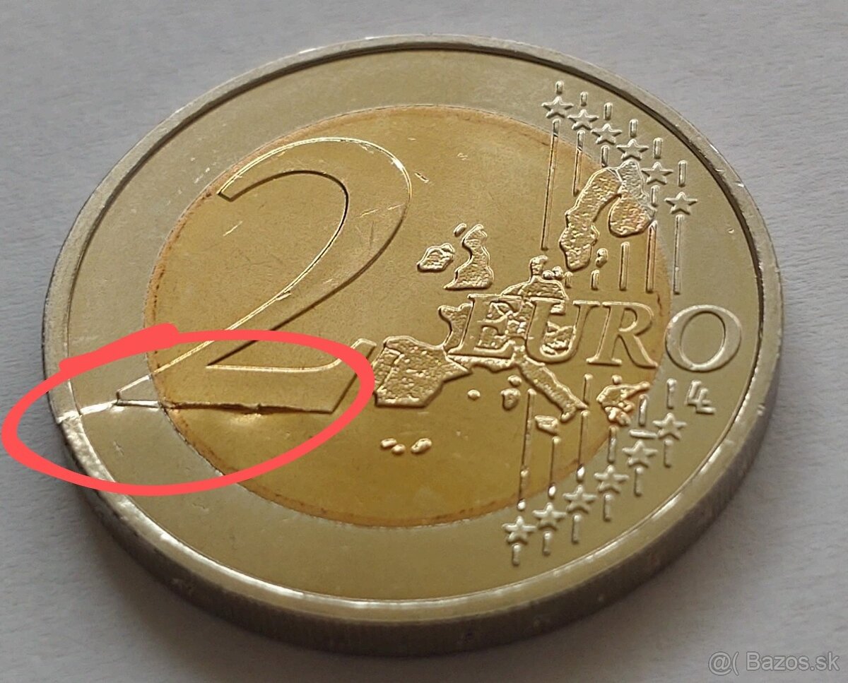 Chyborazba - 2 euro Nemecko 2006 J