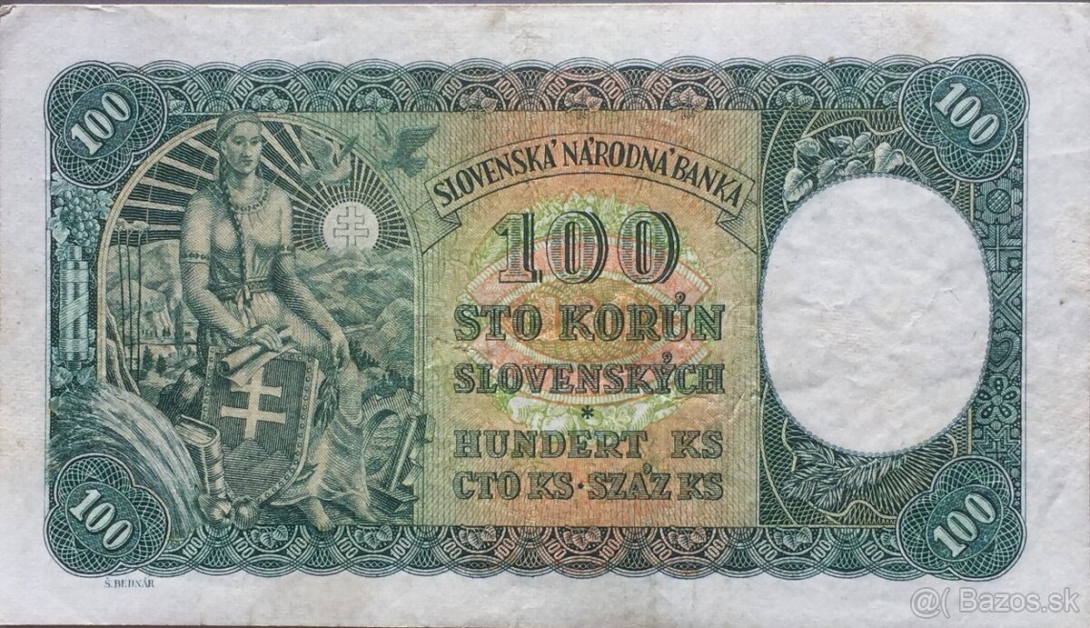 100 Ks/1940 I. emisia - neperforovaná