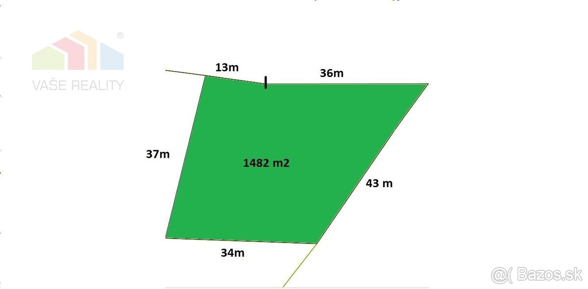 Rekreačný pozemok v Dolnej Súči - 1482 m2