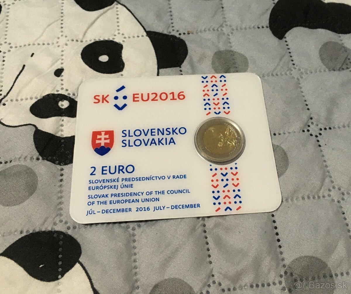 Coincard 2 euro Slovensko 2016 Predsedníctvo Čičmanský vzor